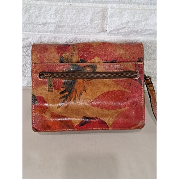 Patricia Nash Floral Leather Wristlet Clutch Bag With Metal Clasp Purse Zip - Picture 4 of 14